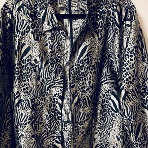 Chico’s Silk Bomber Jacket